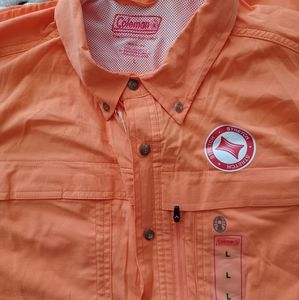 Orange Coleman fishing shirt Large